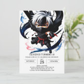 水彩忍者アドベンチャー誕生日 招待状 (スタンド正面)