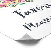 水彩急須の引出物サイン ポスター (角)