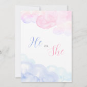 水彩性別が明かすパーティー 招待状 (裏面)