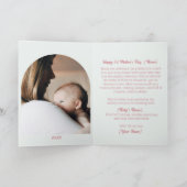 水彩恐竜とベビーファースト・マザーズ・デイ カード (内部)