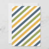 水彩恐竜のトリケラ 3歳の誕生日 招待状 (裏面)