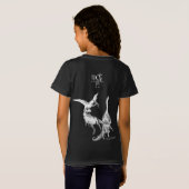 水彩恐竜の子供たちのじゃれ合いと雄叫び Tシャツ (裏面フル)