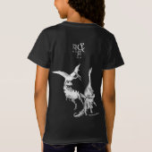 水彩恐竜の子供たちのじゃれ合いと雄叫び Tシャツ (裏面)