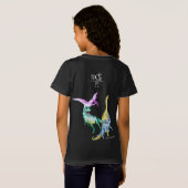 水彩恐竜の子供たちの暴れん坊 Tシャツ (裏面フル)
