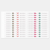 水彩恐竜の子供の名前の防水 ラベル (シート)