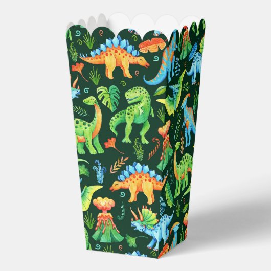水彩恐竜の少年の誕生日ジュラシックグリーン フェイバーボックス (正面)