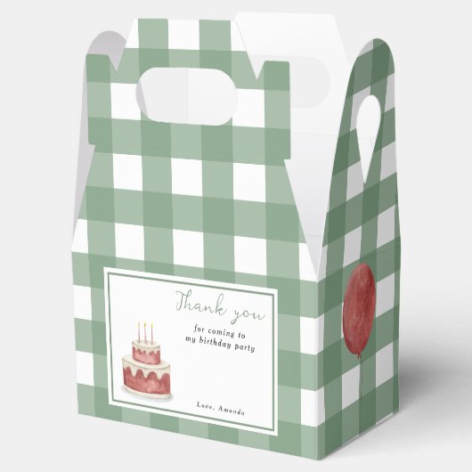 水彩恐竜の最初の誕生日ありがとう フェイバーボックス (オープン)