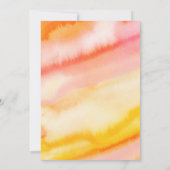 水彩恐竜の火山テーマ子供の誕生日 招待状 (裏面)