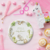 水彩恐竜の誕生日パーティー ペーパープレート (パーティー)