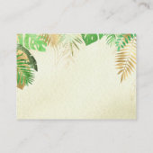 水彩恐竜の赤ちゃんシャワーブックリクエストカード エンクロージャーカード (裏面)