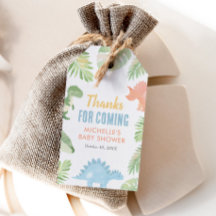 水彩恐竜の赤ちゃんシャワー