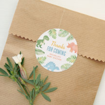 水彩恐竜の赤ちゃんシャワー