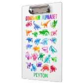 水彩恐竜アルファベッカラフルトディノキッズ クリップボード (左)