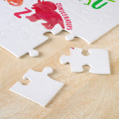 水彩恐竜アルファベッカラフルトディノキッズ ジグソーパズル (側面)