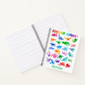 水彩恐竜アルファベッカラフルトディノキッズ ノートブック (内部)