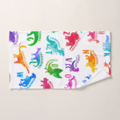 水彩恐竜アルファベッカラフルトディノキッズ バスタオルセット (ハンドタオル)