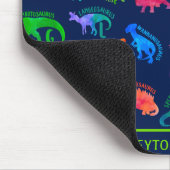 水彩恐竜アルファベッカラフルトディノキッズ マウスパッド (コーナー)