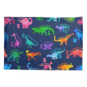 水彩恐竜アルファベッカラフルトディノキッズ 枕カバー (裏面)