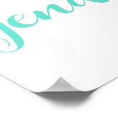 水彩恐竜ジェンダーがウェルカムサインを明らかにする ポスター (角)