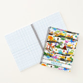 水彩恐竜建築キッズかわいい ノートブック (内部)