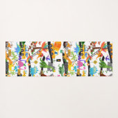 水彩恐竜建築キッズかわいい ヨガマット (裏面(横))