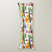 水彩恐竜建築キッパーソナライズされたズ ボディピロー (正面縦)