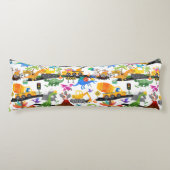 水彩恐竜建築キッパーソナライズされたズ ボディピロー (正面)