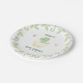 水彩恐竜男女兼用の赤ちゃんシャワー ペーパープレート (アングル)