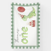 水彩恐竜1st誕生日へようこそ 横断幕 (縦)