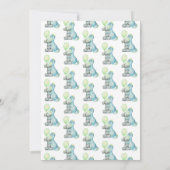 水彩恐竜1st誕生日パーティの招待状 招待状 (裏面)