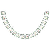 水彩恐竜2回目の誕生日 バンティングフラッグ (全)