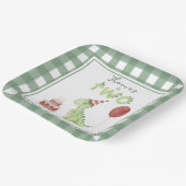 水彩恐竜2回目の誕生日 ペーパープレート (傾斜あり)