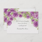 水彩悔やみや弔慰サンキューカード サンキューカード (正面/裏面)