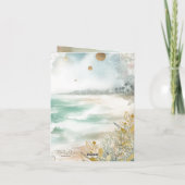 水彩悔やみや弔慰追悼カード サンキューカード (裏面)