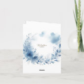 水彩悔やみや弔慰追悼カード サンキューカード (裏面)