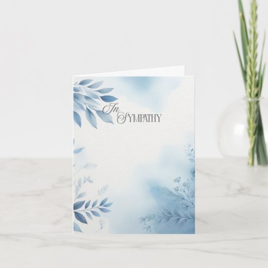 水彩悔やみや弔慰追悼カード サンキューカード (正面)