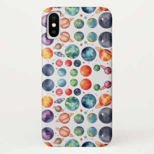 水彩惑星クリパーで宇宙を探索 iPhone X ケース