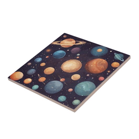 水彩惑星銀河系 タイル (側面)