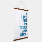 水彩愛するテキサス州と背中 吊り下げ型タペストリー (傾斜あり)
