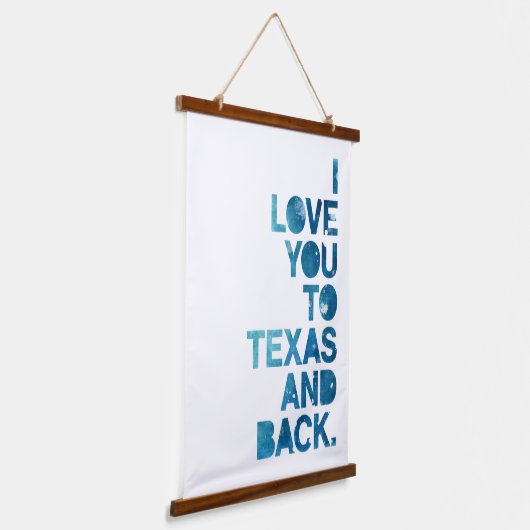 水彩愛するテキサス州と背中 吊り下げ型タペストリー (傾斜あり)