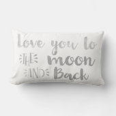 水彩愛する月と背中 ランバークッション (正面)