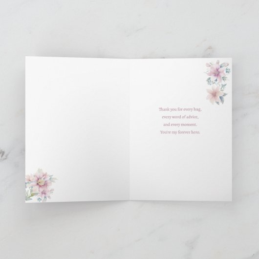 水彩愛の母母の日 カード (内部)