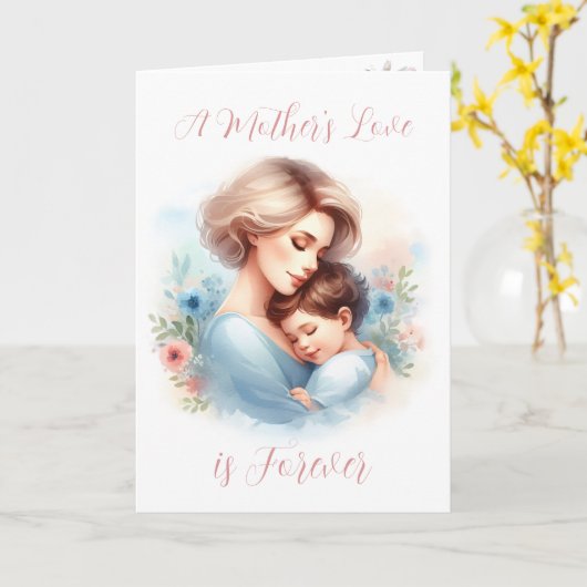 水彩愛の母母の日 カード (黄色い花)