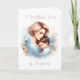 水彩愛の母母の日 カード