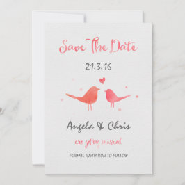 水彩愛の鳥が日を救う セーブザデート