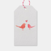 水彩愛の鳥婚式 ギフトタグ (裏面)