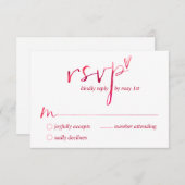 水彩愛は愛のゲイRSVPカード 出欠カード (正面/裏面)