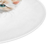 水彩愛らしい子猫(青い目) カッティングボード (角)