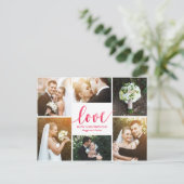 水彩愛バレンタインデー葉書 ポストカード (スタンド正面)