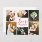 水彩愛バレンタインデー葉書 ポストカード (正面/裏面)